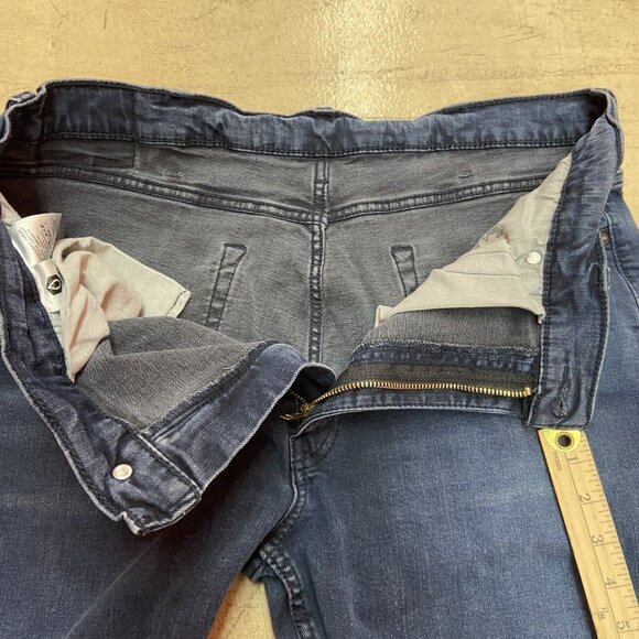 Levis Jeans Mens 38x29 (Fits 37X24) Dark Blue 514 Straight Fit Dark Wash Demin - Picture 8 of 14